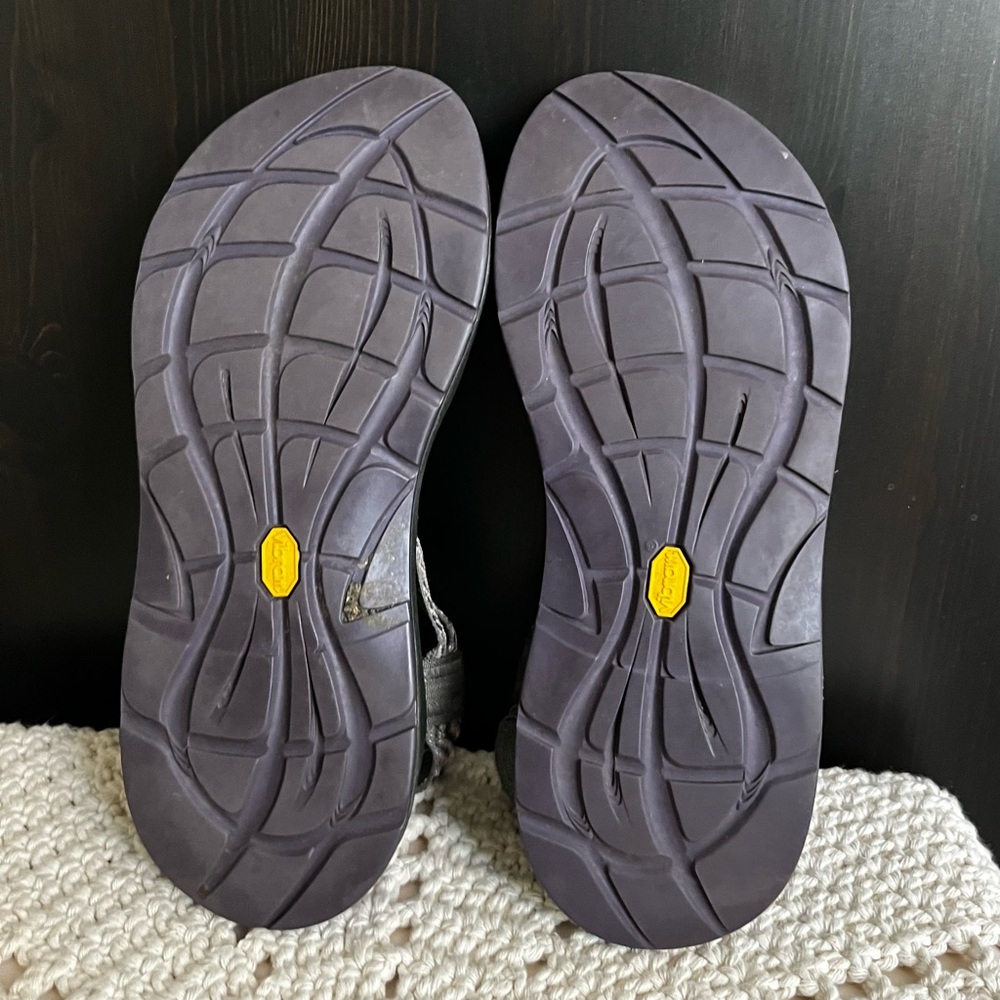 Chaco ZX2 Vibram Stripes Strappy Sandal Gray & Black Women’s Size 10 - Picture 6 of 6